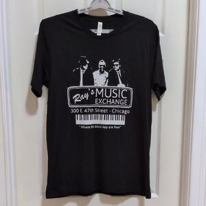 Canvas Men's Black Short Sleeve Graphic Tee Size Large - Rays Music Exchange